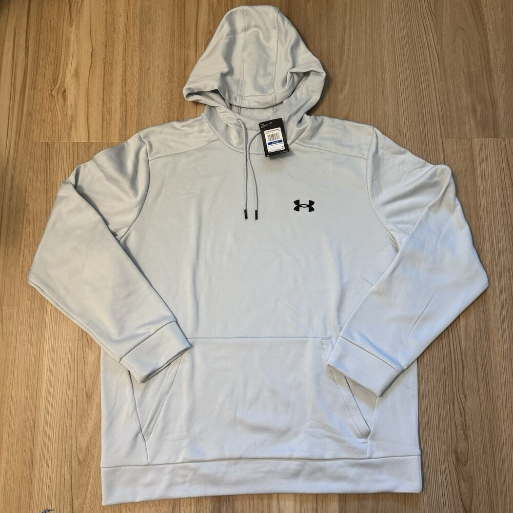 Under Armour Mens L Fleece Hoodie Sweatshirt 1373353-014 HALO GRAY